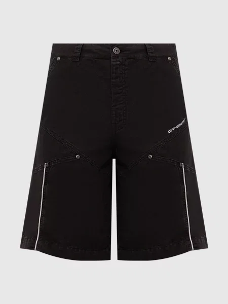 Джинсовые шорты Off-white с лого черные