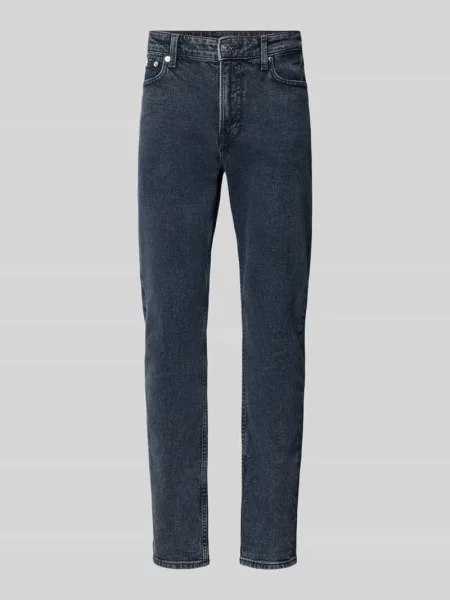 Jeansy o kroju tapered fit z mieszanki bawełny model EVEREST' Calvin Klein Jeans granatowy