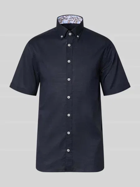 Koszula casualowa o kroju regular fit z kołnierzykiem typu button down Bugatti granatowa