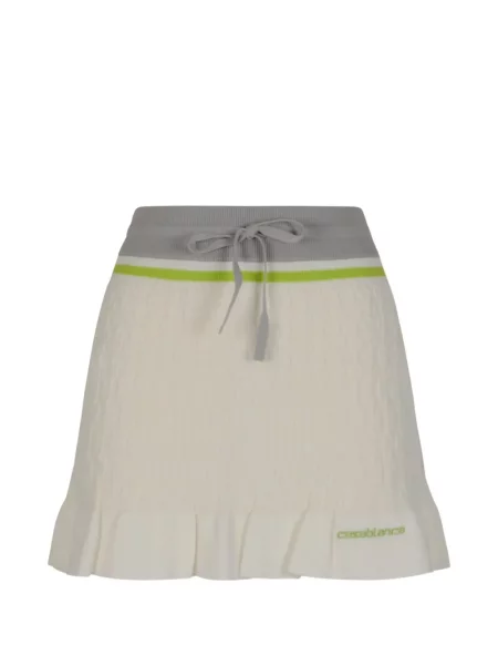 Mała mały spódnica mini Casablanca z falbankami biała