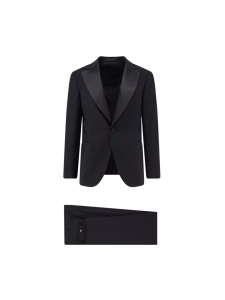 Smoking Corneliani wełniany czarny