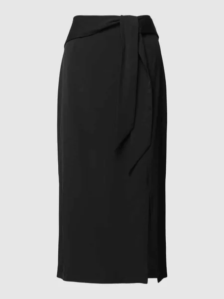 Spódnica midi z wiązanym detalem Comma czarna