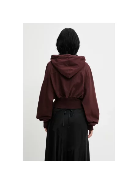 Bluza z kapturem Rick Owens brązowa
