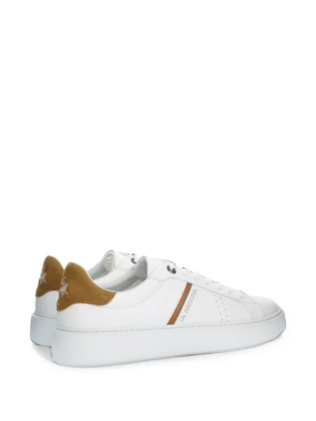 Bőr sneaker La Martina nyomtatás fehér