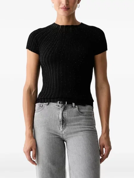 Stras tricou Guess tricotate negru