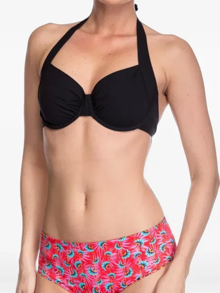 Top Banana Moon cu gât halter negru