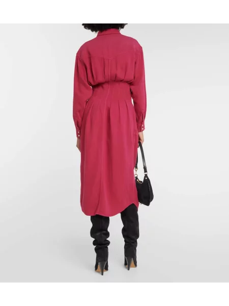 Rochie midi Marant Etoile până la genunchi de costum roz