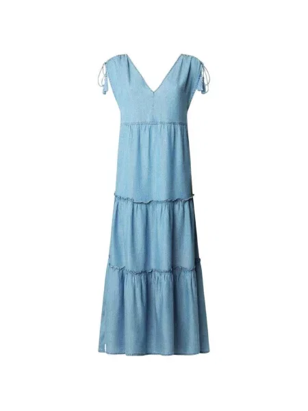 Rochie din denim Pepe Jeans albastru