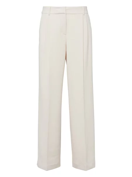 COMMA Hlače z naborki kremna