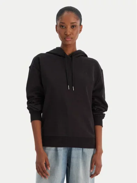 Calvin Klein Jeans Džemperis Ls Monogram Terry Po juoda
