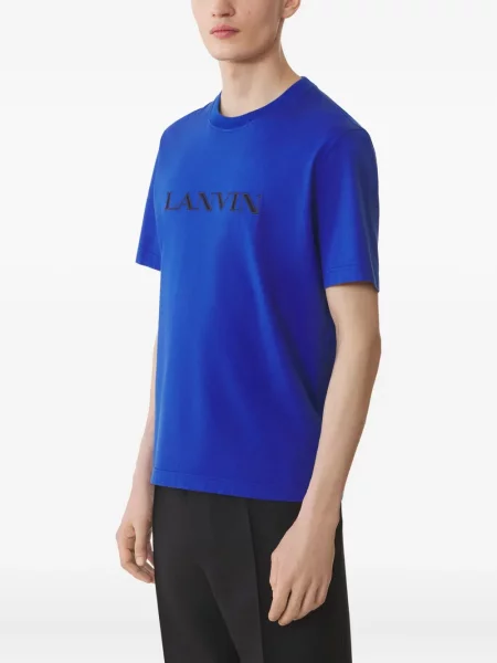 Tricou Lanvin cu broderie albastru