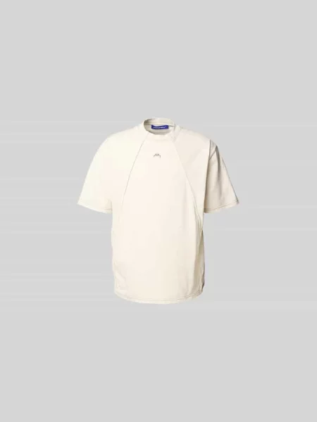 T-shirt o kroju regular fit z ozdobnymi szwami A-cold-wall* beżowa