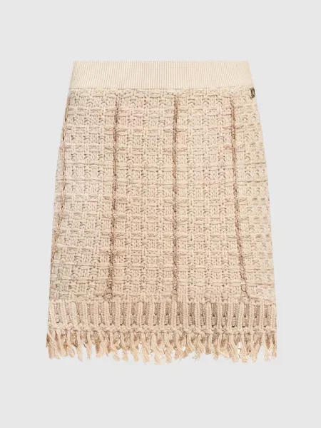Твидовая юбка Twinset коричневая