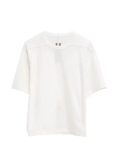 Scurt tricou Rick Owens cu decolteu rotund alb