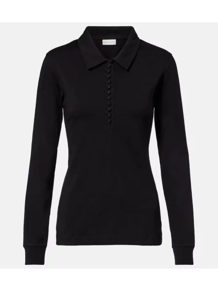 Polo Dries Van Noten din jerseu negru