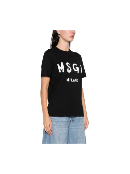 Koszulka Msgm z krótkim rękawem czarna