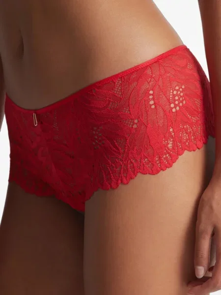 Chiloți briefs Aubade cu model floral din dantelă roșu