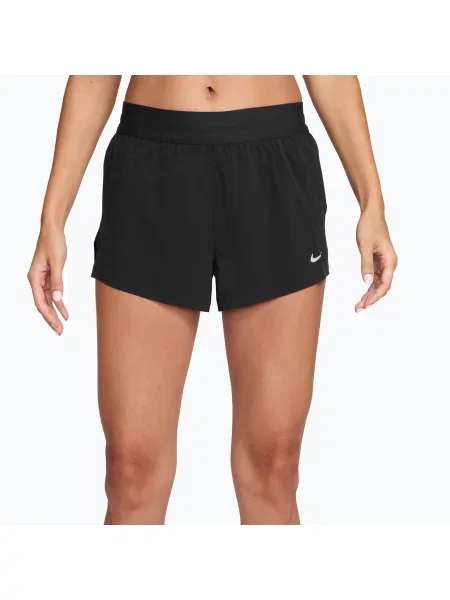 Pantaloni scurți de alergare pentru bărbați Nike Swift Breathe Dri-Fit Mid-Rise black/black/white alb