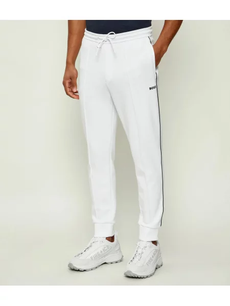 BOSS GREEN Pantaloni de trening JT_Join Hadiko | stretch alb
