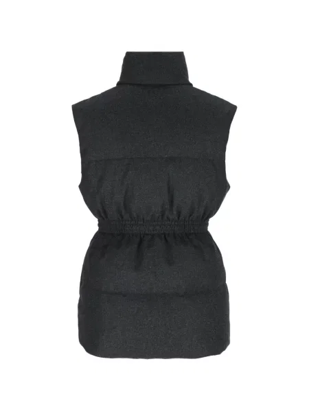 Vestă din puf Prada de lână gri