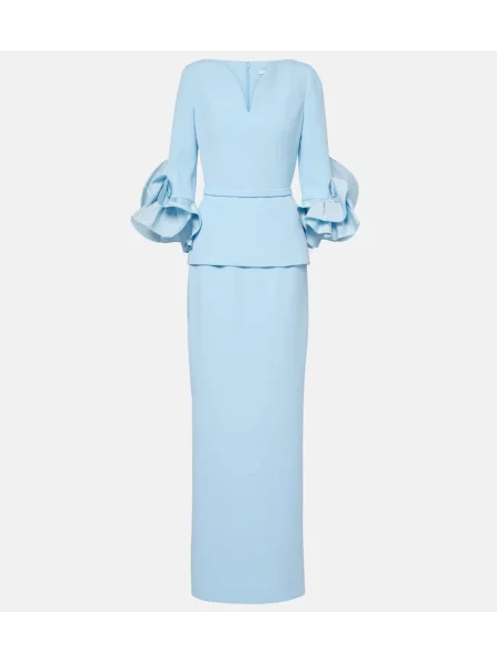 Rochie Safiyaa cu volane albastru