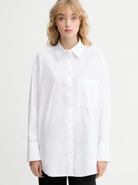 Marc O'Polo cămașă cu guler clasic relaxed alb