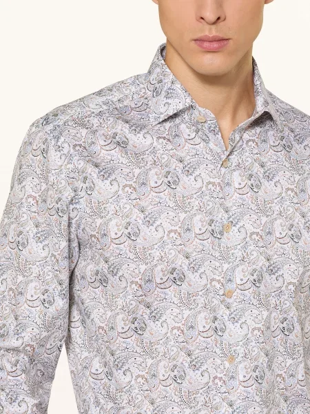 Olymp Signature Košile Na Míru / béžová / modrá bílá