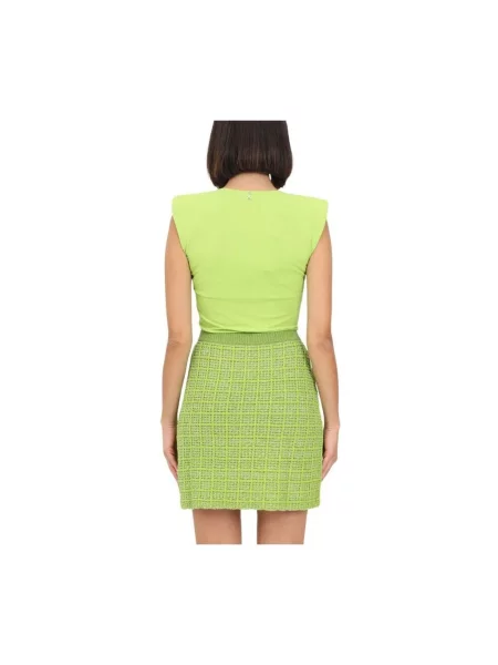 Spódnica Patrizia Pepe tweedowa zielona