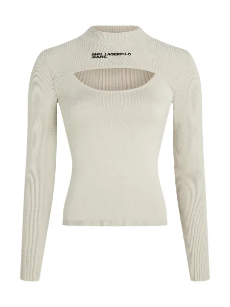 KARL LAGERFELD JEANS Pulover negru / murdar alb