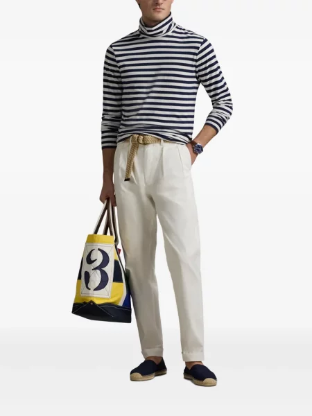 Pletene sportske kratke hlače Polo Ralph Lauren s printom bijela