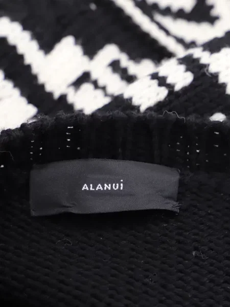 Pulover Alanui de lână cu imagine negru