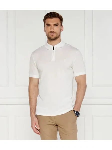 POLO RALPH LAUREN Polo | Custom slim fit plasă stretch alb