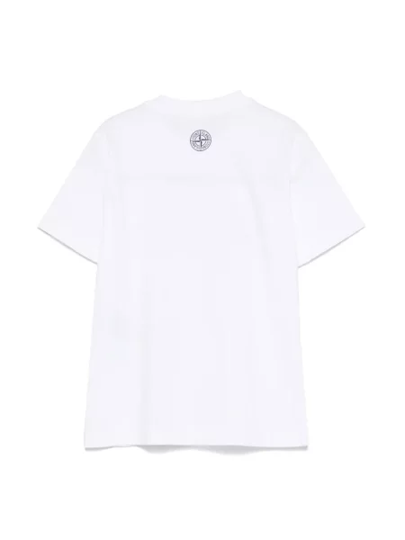 Dětské tričko Stone Island bílé