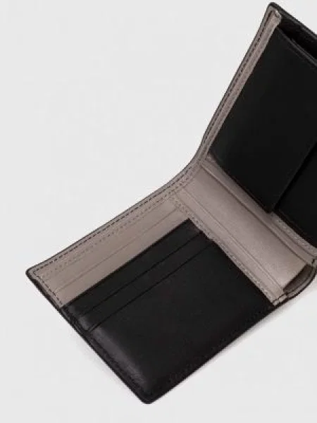 Bőr pénztárca Tommy Hilfiger fekete
