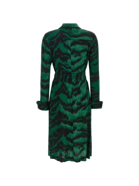 Rochie tip cămașă Dvf Diane Von Furstenberg cu imagine verde