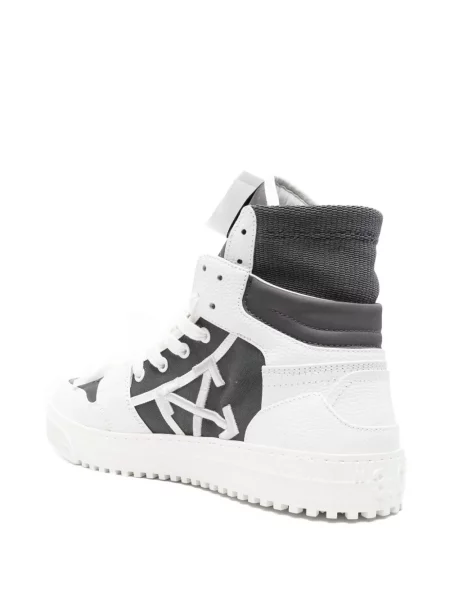 Sneakerși Off-white din piele alb