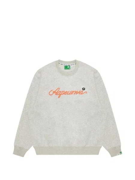 Hanorac Aape By A Bathing Ape cu broderie gri