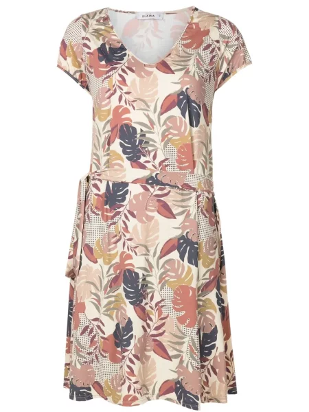 Rochie Amir Slama cu model floral cu imagine de costum