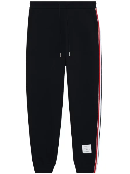 Spodnie Thom Browne w paski do biegania niebieskie