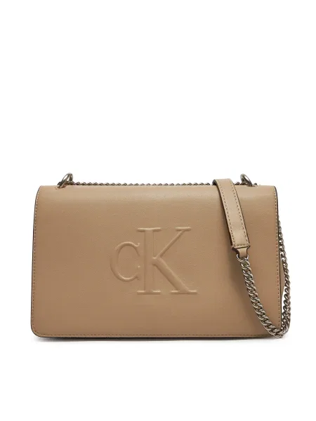 Дамска чанта Calvin Klein Jeans бежово