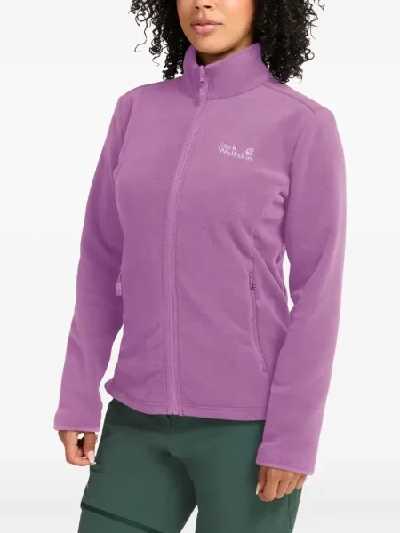 Флийс яке Jack Wolfskin с автограф виолетово