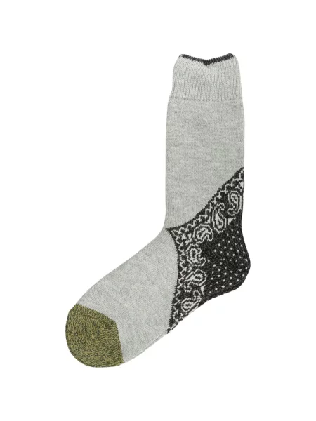 Șosete Kapital cu model paisley gri