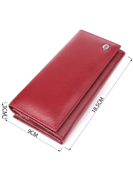 ST Leather Accessories Гаманець Шкіра бордовий