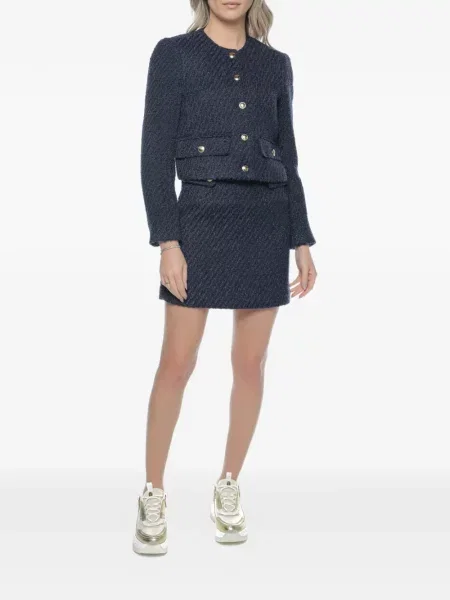 Fusta mini Michael Kors din tweed albastru