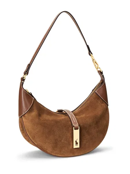 Geanta hobo Polo Ralph Lauren din piele maro