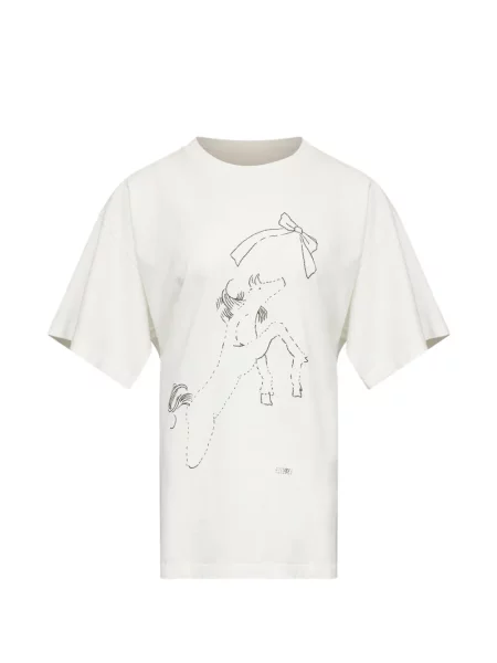 Tricou Mm6 Maison Margiela cu imagine alb