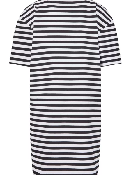 Rochie Urban Classics cu dungi de costum alb