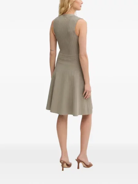 Rochie midi Guess fără mâneci tricotate verde