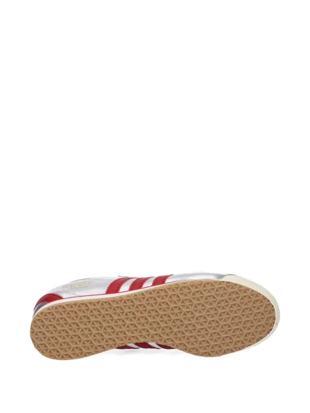Pantaloni Adidas Campus cu șireturi cu dungi din dantelă roșu