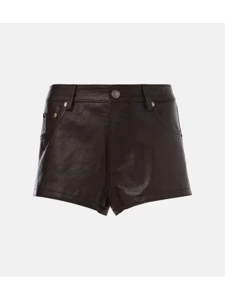 Pantaloni scurți Tom Ford din piele maro